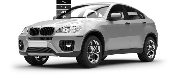 ultra 제품의 모델명에 따른 가시광선 투과율 5%, 15%, 31%, 45%